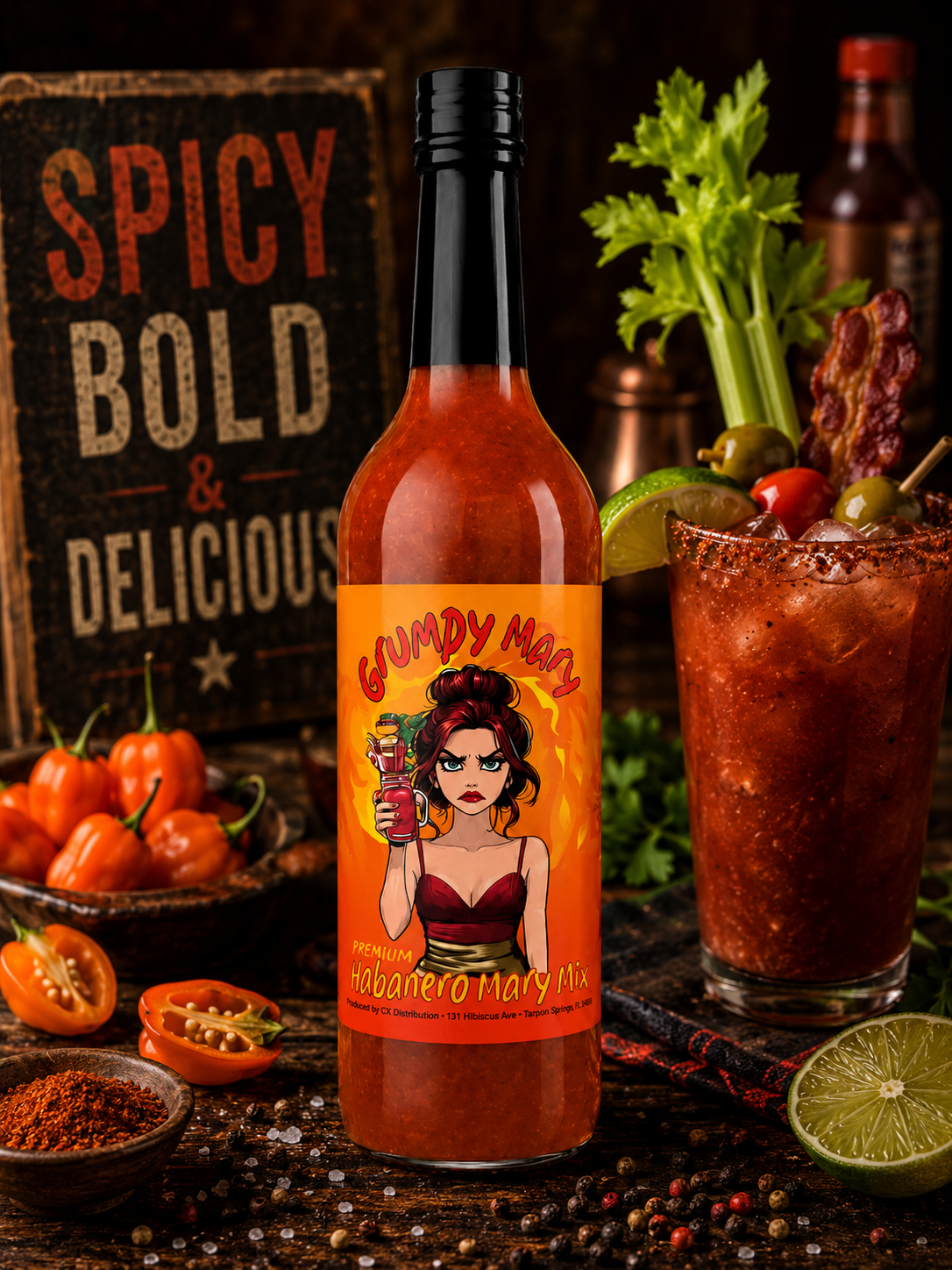 Grumpy Mary – Premium Habanero Mary Mix