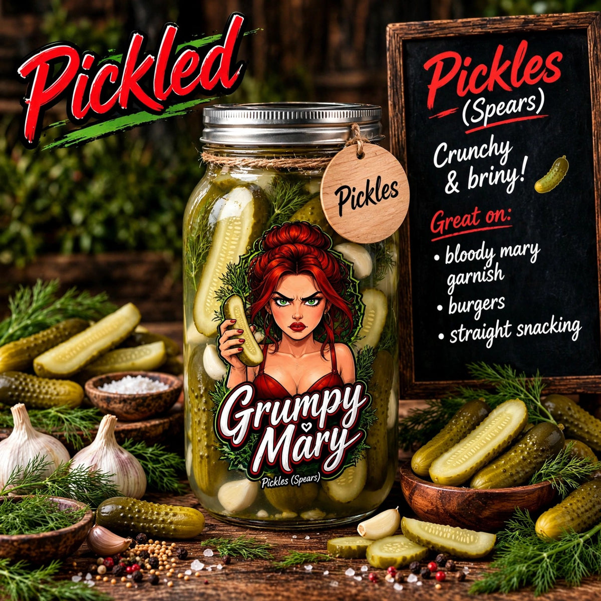 Grumpy Mary Pickle Spears