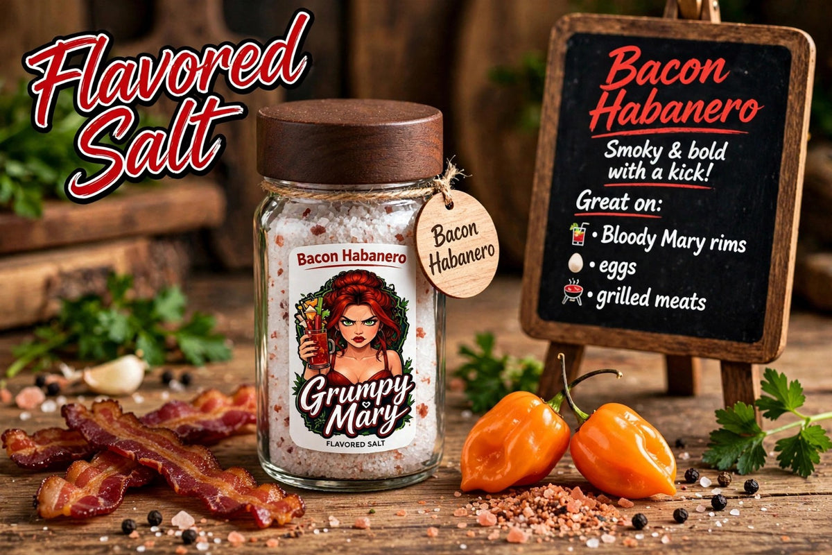 Grumpy Mary Bacon Habanero Flavored Salt